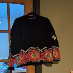 Vintage Ann Taylor 100% Cotton Black Knit Sweater